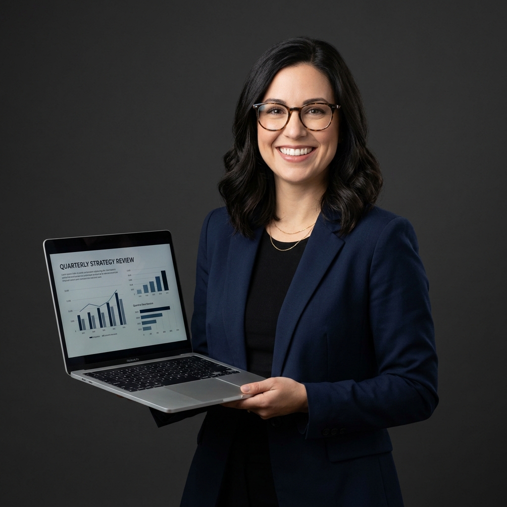 Happy Host celebrating webinar success